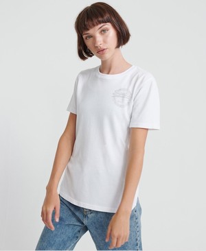 Superdry Vintage Logo Organic Cotton Heritage Női Pólók Fehér | YBRSD0574